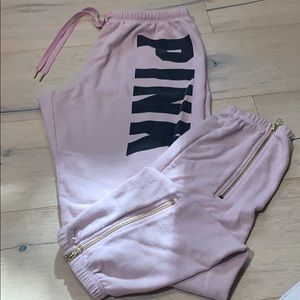 Pink sweat pants